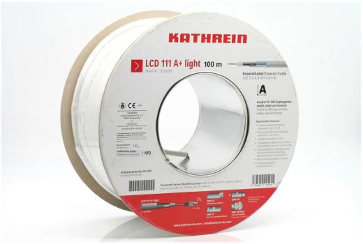 Kathrein LCD 111 A+ light Koaxialkabel für Innen, Eca, Einwegspule, weiß (215500020) 100m