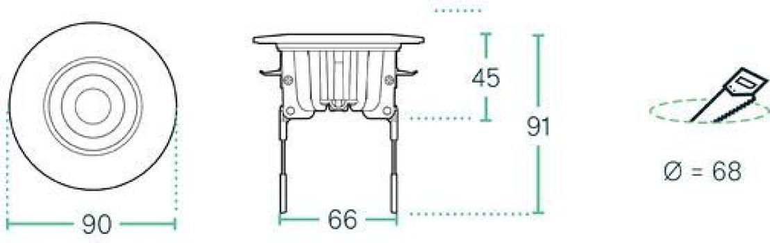 Ledxon EBS-FX8-927-940-36WS-S Einbau-Strahl, Flexibel, 8W, 744lm, 27-4K, 36°, weiß/silber (7008126)