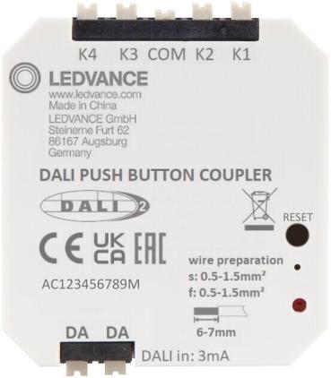 ARDEBO.de LEDVANCE Pushbutton Coupler DALI-2 Steuergerät, IP20, dimmbar, weiß (4058075837607)