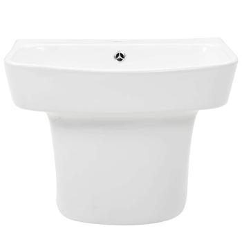 Waschbecken Weiß 50 x 45 x 41 cm Glasierte Keramik