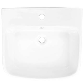 Waschbecken Weiß 50 x 45 x 41 cm Glasierte Keramik