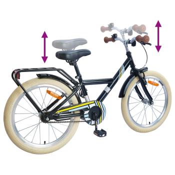 Kinderfahrrad 20 Zoll für 6-11 Jahre alt Schwarz