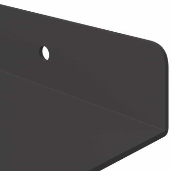 Wandregal mit Regal Wandmontiert 3 pcs Schwarz 80 x 9 x 2.5 cm