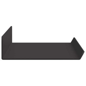 Wandregal mit Regal Wandmontiert 2 pcs Schwarz 80 x 9 x 2.5 cm