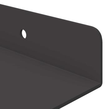 Wandregal mit Regal Wandmontiert 2 pcs Schwarz 80 x 9 x 2.5 cm