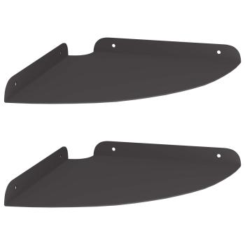 Wandregal mit Regal mit Speicher 2 pcs Schwarz 18 x 18 x 2.3 cm