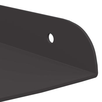 Wandregal mit Regal mit Speicher 2 pcs Schwarz 18 x 18 x 2.3 cm