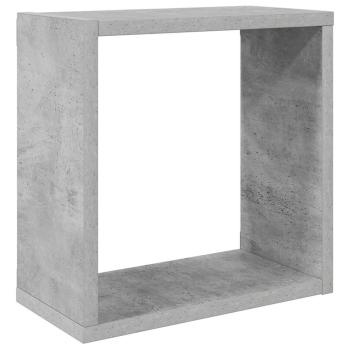 Würfelregale 2 Stk. Betongrau 30x15x30 cm