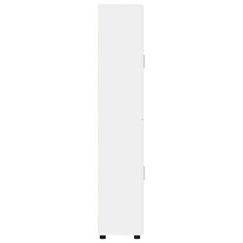 Highboard mit Regal mit Tür Weiß 60 x 35 x 182 cm Holzwerkstoff