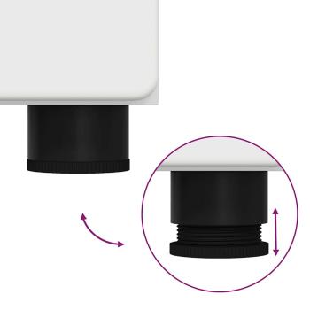 Highboard mit Regal mit Tür Weiß 60 x 35 x 182 cm Holzwerkstoff