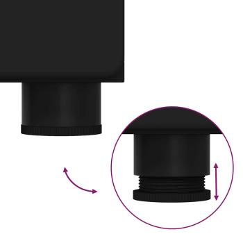 Highboard mit Regal Schwarz 60 x 35 x 182 cm Holzwerkstoff