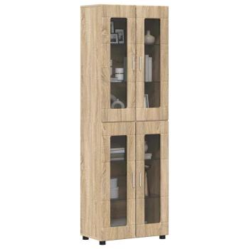 Highboard mit Regal Sonoma-Eiche 60 x 35 x 182 cm Holzwerkstoff