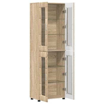 Highboard mit Regal Sonoma-Eiche 60 x 35 x 182 cm Holzwerkstoff