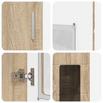 Highboard mit Regal Sonoma-Eiche 60 x 35 x 182 cm Holzwerkstoff