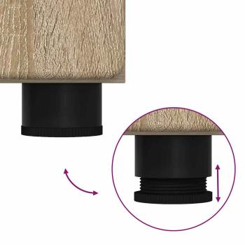 Highboard mit Regal Sonoma-Eiche 60 x 35 x 182 cm Holzwerkstoff