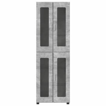 Highboard mit Regal Beton Grau 60 x 35 x 182 cm Holzwerkstoff