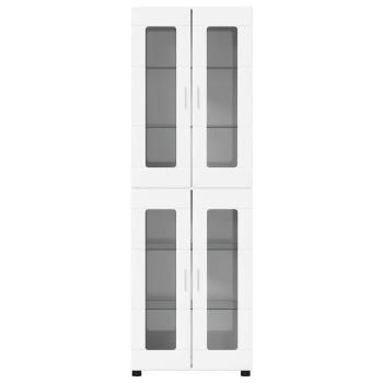 Highboard mit Tür Hochglanz Weiß 60 x 35 x 182 cm Holzwerkstoff