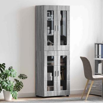 Highboard mit Tür Graues Sonoma 60 x 35 x 182 cm Holzwerkstoff
