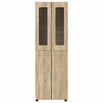 Highboard mit Regal Sonoma-Eiche 60 x 35 x 182 cm Holzwerkstoff