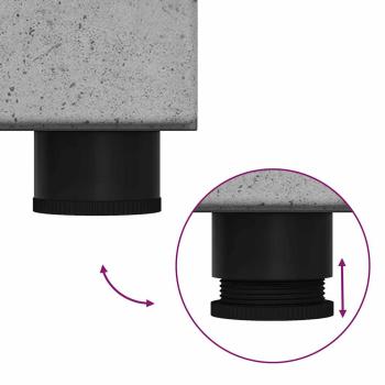 Highboard mit Regal Beton Grau 60 x 35 x 182 cm Holzwerkstoff