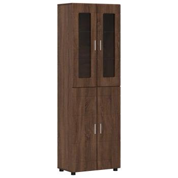 Highboard Braun Eichen-Optik 60 x 35 x 182 cm Holzwerkstoff
