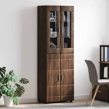 Highboard Braun Eichen-Optik 60 x 35 x 182 cm Holzwerkstoff