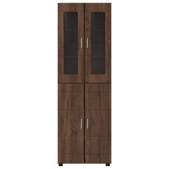 Highboard Braun Eichen-Optik 60 x 35 x 182 cm Holzwerkstoff