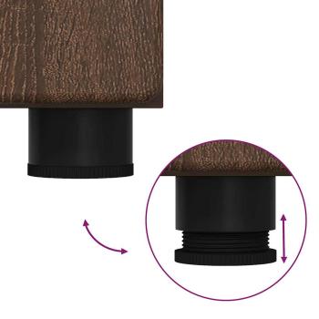 Highboard Braun Eichen-Optik 60 x 35 x 182 cm Holzwerkstoff