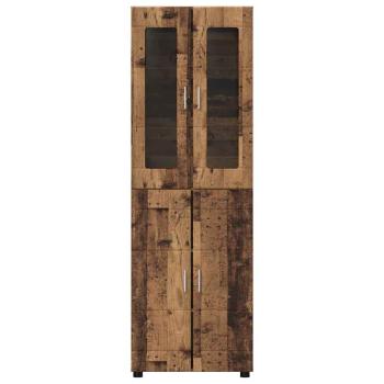 Highboard mit Regal Altholz 60 x 35 x 182 cm Holzwerkstoff