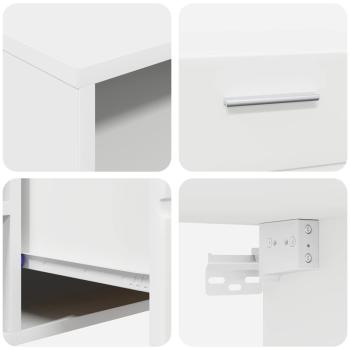 TV-Schrankset mit Schubladen mit Regal Weiß Holzwerkstoff