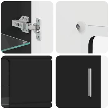 TV-Schrankset mit Schubladen mit Regal Schwarz Holzwerkstoff