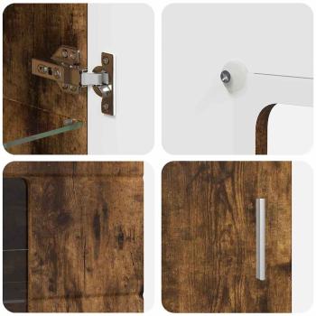 TV-Schrankset mit Schubladen Geräucherte Eiche Holzwerkstoff