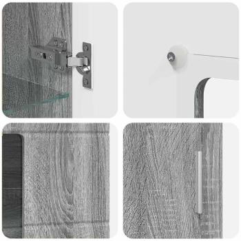 TV-Schrankset mit Schubladen Graues Sonoma Holzwerkstoff