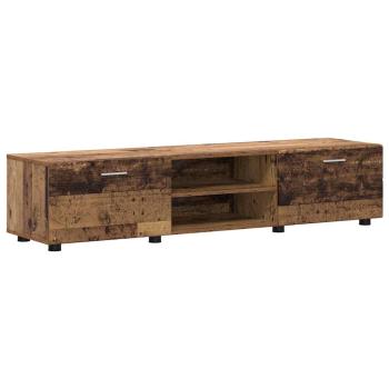 TV-Schrankset mit Schubladen mit Regal Altholz Holzwerkstoff