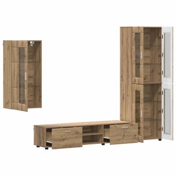TV-Schrankset mit Schubladen Artisan-Eiche Holzwerkstoff