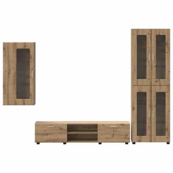 TV-Schrankset mit Schubladen Artisan-Eiche Holzwerkstoff