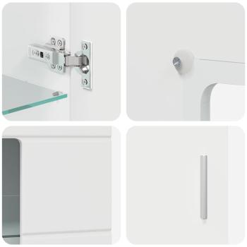 TV-Schrankset mit Schubladen Hochglanz Weiß Holzwerkstoff