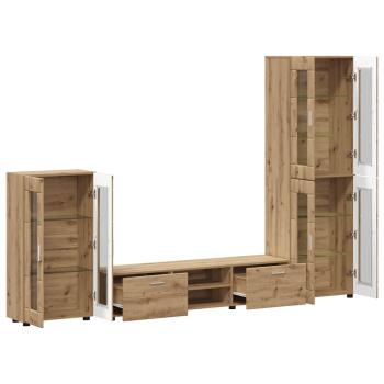 TV-Schrankset mit Schubladen Artisan-Eiche Holzwerkstoff