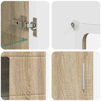 TV-Schrankset mit Schubladen mit Tür Sonoma-Eiche Holzwerkstoff