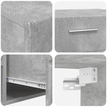 TV-Schrankset mit Schubladen mit Regal Beton Grau Holzwerkstoff