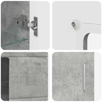 TV-Schrankset mit Schubladen mit Regal Beton Grau Holzwerkstoff