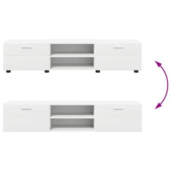 TV-Schrankset mit Schubladen mit Regal Weiß Holzwerkstoff