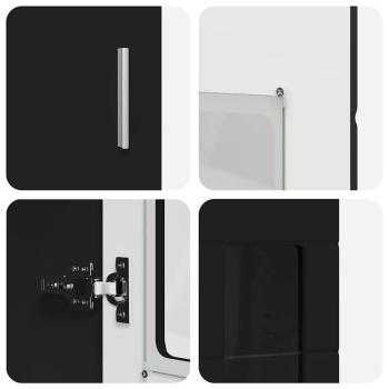 TV-Schrankset mit Schubladen mit Regal Schwarz Holzwerkstoff