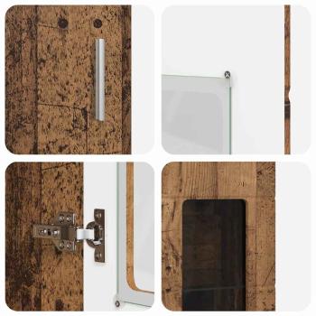 TV-Schrankset mit Schubladen mit Regal Altholz Holzwerkstoff