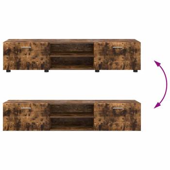 TV-Schrankset mit Schubladen Geräucherte Eiche Holzwerkstoff