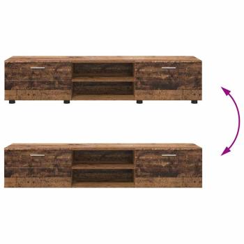 TV-Schrankset mit Schubladen mit Regal Altholz Holzwerkstoff