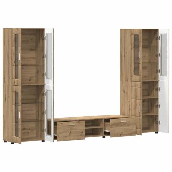 TV-Schrankset mit Schubladen Artisan-Eiche Holzwerkstoff