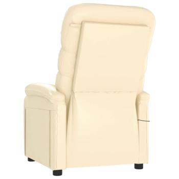 Massagesessel Creme Kunstleder