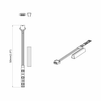 LED Streifen 4 pcs Schwarz und Mehrfarbig 150 cm