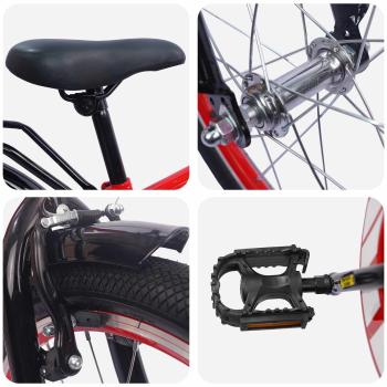 Kinderfahrrad 20 Zoll für 6-11 Jahre alt Rot